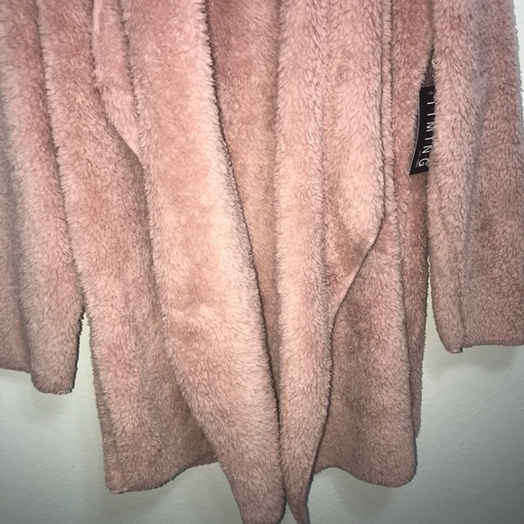NWT Nordstrom Cozy Teddy Wrap Sherpa Coat - Picture 4 of 7